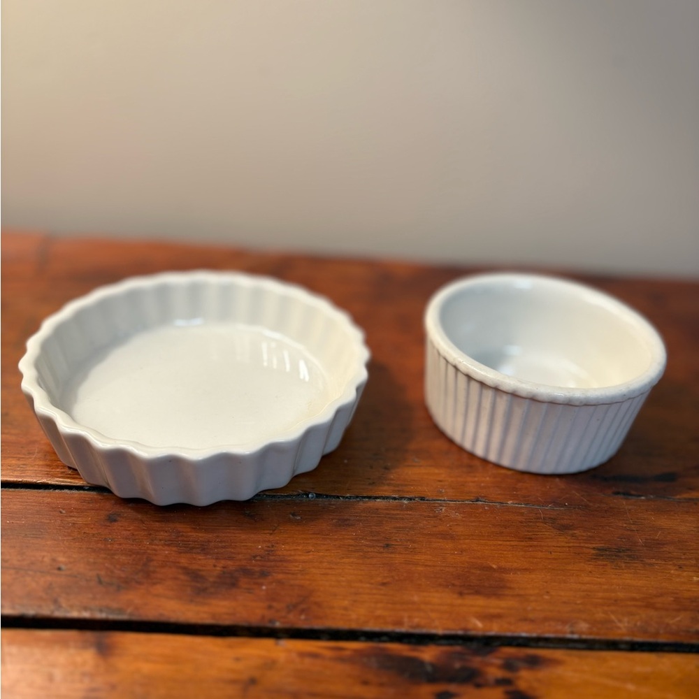 Hall White Ceramic Bakeware Set of 2